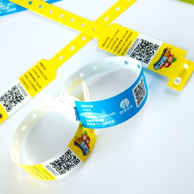 China China Goju Adult Waterproof Plastic Wristband With Different QR Code For Water Park for sale