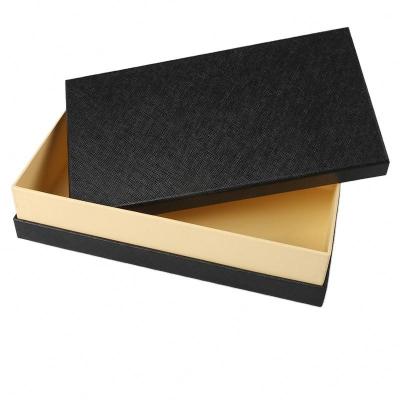 China Earth Recyclable Black Cross Cover Sponge Gift Box Pattern Goods Cardboard Scarf Leather Packing Box for sale