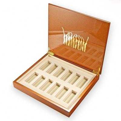 China Custom Logo Wood Luxury Medicine Box Cordyceps Sinensis Pill Pack Tablet Container Box Caterpillar Wooden Fungus Packing Case Storage Box Wood Gift Box for sale