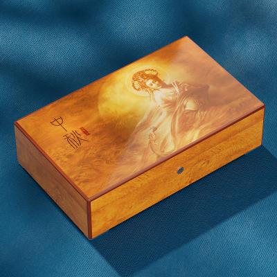 China Mi Autumn Festival Moon Cake Box Packaging Gift Box Luxury Chinese Traditional Storage Box for sale