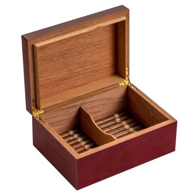 China Wholesale High Quality Luxury Eco-friendly Wooden Cigar Box Brown Cigar Box Custom Logo for sale