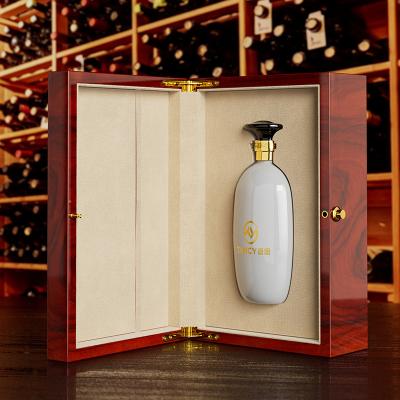 China Luxury Customized Wholesale Wine Boxes Packing Wooden Bottle Box Chinese Baijiu for sale