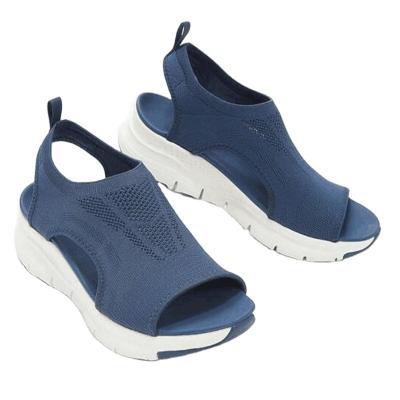 China Fashion Trend summer Ladies Sneakers Fish Mouth Walking Style walking shoes women's beach single shoes for sale