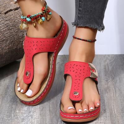 China Fashion Trend Summer flip-flops slippers wedge Beam Mouth Snake Scorpion sandals for women and ladies for sale