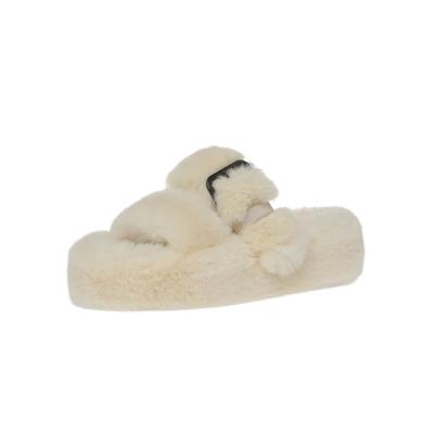 China High Quality Breathable Ladies Fashion Flat Fur Slippers For Women Outdoor Slipper for sale