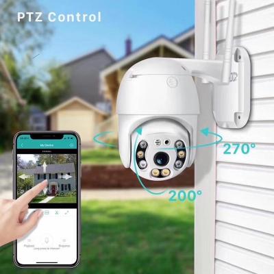 China Colorful Security Outdoor Surveillance Wifi 1080p Wifi CCTV Camera Wireless Dome IP Camera In Night for sale