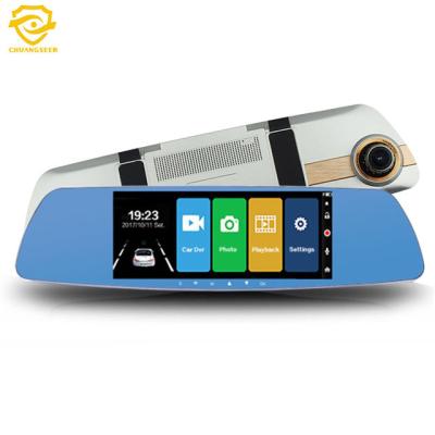 China Car Rearview Mirror Drive Recorder Dual Lens 7 Inch 7.0 Inch Touch 1080P Hd Dvr Drive Recorde Reverse Backup Camera for sale