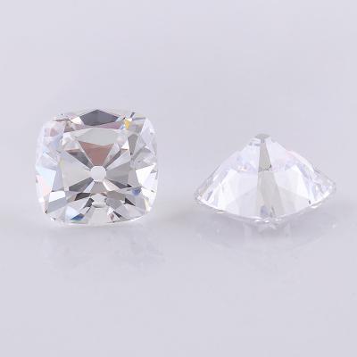 China Fat Def4*4-8*8mm Square White Led Bottom Old European Jewelry Moissanite Cushion Cut for sale