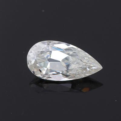 China synthetic diamond jewelry making natural raw material diamond pear cut for sale