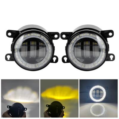 China 15W Die-Cast Aluminum 4 Inch Color Off Road Car Yellow White Laser Fog Lights, 12V 24V Spot Driver-Beam Fog/Driving Lights for sale