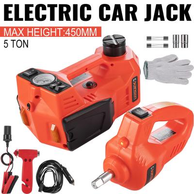 China Built-in LED light 5t electric car jack kit 12v electric car jack kit electric car snap jack and jack set for sale