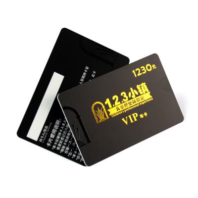 China Waterproof plastic products wholesale china card PVC VIP plastic card with gold hot stamping for sale