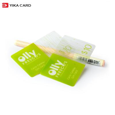 China Waterproof plastic card clear material frosted business cards plastic transparent plastic business card printing for sale