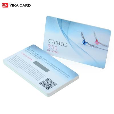 China Waterproof Plastic Card Full Color Printing Plastic PVC Prepaid Membership Gift Cards With Scratch Off Panel for sale