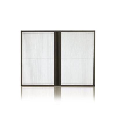 China Factory Price Retractable Pleated Null Mosquito Net Screen Mosquito Net For Window And Door Double JM-Brown for sale