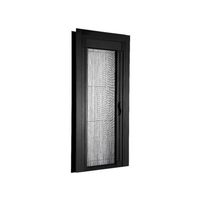 China Factory Price Zero Barrier Pleated Aluminum Screen Door System Fly Screen Door Profile EZ Slide for sale