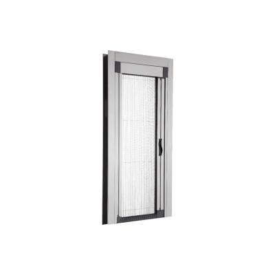 China Factory Price Zero Barrier Pleated Aluminum Screen Door System Fly Screen Door Profile EZ Slide for sale