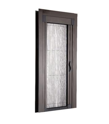 China Factory Price Zero Barrier Pleated Aluminum Screen Door System Fly Screen Door Profile EZ Slide for sale