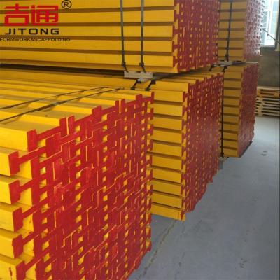 China Imported H20 Solid Wood Timber Formwork Spruce Beam With Yellow Paint For Construction for sale