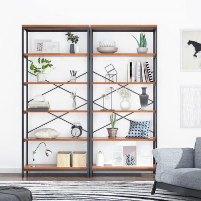 China Hot Sale Customization Book Shelves Wooden and Metal Modern Bookshelves for Book Storage for sale