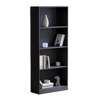 China Customization Designs Large 4 Tier Bookcase, Wooden Shelf Display Storage, Modern Floor Bookcase for sale