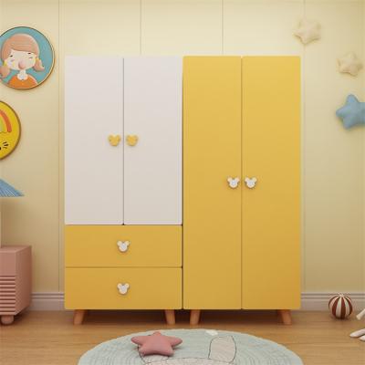 China China Factory Vendor Bedroom Toddler Wardrobes Environmental Simple Cabinet Locker Smart Wooden OEM Kids Wardrobe for sale