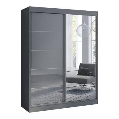 China Modern Hot Selling Modern Style High Gloss Armoire Popular European Wardrobe With Mirror For Bedroom Furniture for sale