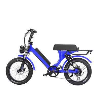 China 20*4.0inch alloy aluminum fat tire e bikes 2021 500w/750w rear motor electric bicycle for sale