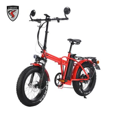 China EEC 1000w Aluminum Alloy High Speed ​​Folding Frame For 48v/15ah Li-ion Battery Fat Tire Folding Electric Motor Bike 20 Inch for sale