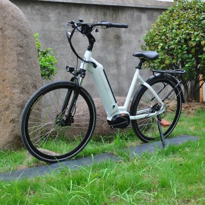 China Bafang 8FUN Mid Drive 48V 250 350W Woman 36 Mid Drive Electric City Bike E-Bike 700C Aluminum Alloy for sale