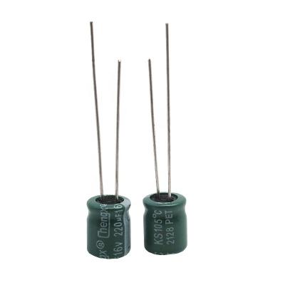 China Smart home appliances in the electrolytic capacitor free goods in green volume current of 220UF 16V 6.3*7 for sale