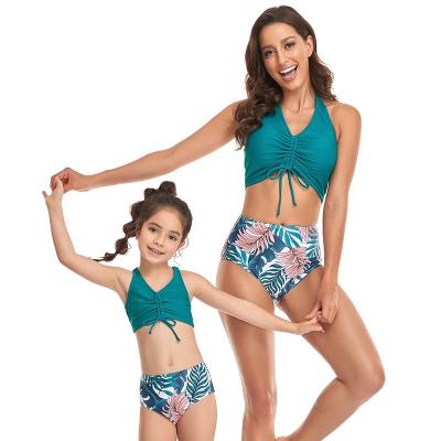 China Breathable Modest Mommy And Me Matching Swimwear 2022 Little Girls Family Equipments Family Fitness Swimwear Beachwear Kids for sale