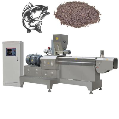 China Hot Selling Fish Screw Extruder Animal Feed Production Equipment Double Fish Feed Production Host for sale