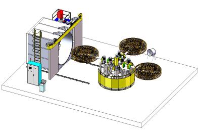 China Oven Carousel Rotational Molding Machine 3 Arms 4 Arm for sale