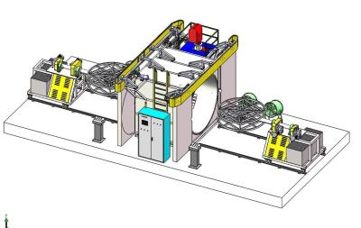 China 2.5m Oven Shuttle Rotational Moulding Machine For Water Tank for sale