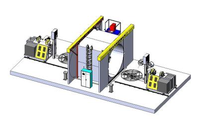 China Rotomoulding Water Tank Making Machine Shuttle Type 2  Arm L 4000 Oven for sale