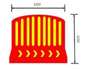 China Produkt-Straßen-Zaun 1500x1200mm Rotomolding Roto geformter zu verkaufen