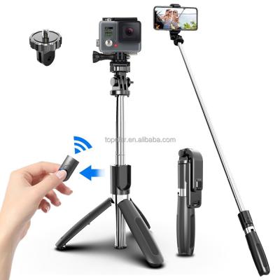 China L02 360 Radio Tourist Selfie Stick Tripod/Remote Controller 1000mm Height 2021 For Mobile Phone Selfie Stick Flexible for sale