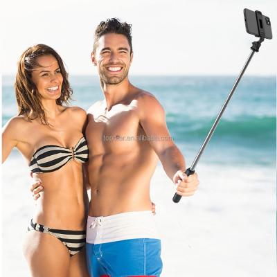 China Q01 Foldable Stretchable Auto Stick Support Mobile Phone Selfie Stick With Smart Wireless Remote Control And Tripod Selfie Stick for sale