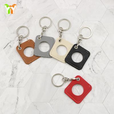 China Waterproof Leather Airtag Case Holder For Apple Airtags Airtag Key Tracker Cover Device Chain Sleeve for sale