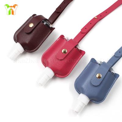 China Europe Wholesale Leather Holder Lanyard Necklace Sanitizer Case Spray Sanitizer For Kids Outdoor Use for sale