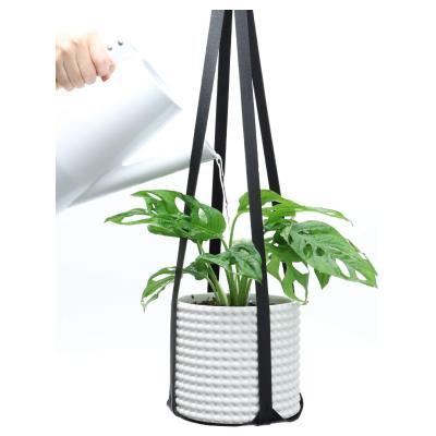 China Durable Plant Hanger Plant Hanger Vegan Leather Indoor Outdoor Hanging Planters for Decorative Plants for sale