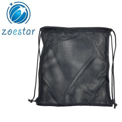 China Drawstring Closure Gym Backpack Gear Net Bag Large With Drawstring Closure Sports Mesh Draw String Bags For Beach Swimming Outdoor Activities for sale