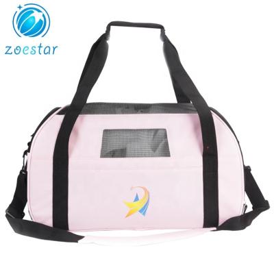 China Sustainable Pet Carrier Tote Bag With Soft Shoulder Strap Sides Travel Carrier Bag For Cat And Small Dog for sale