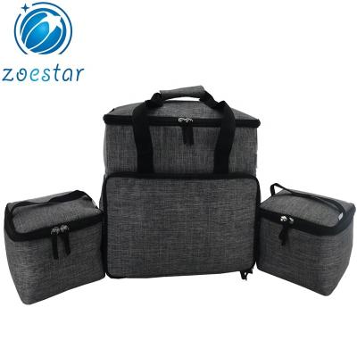 China Outdoor Picnic Insulated 3pcs Cooler Bag Set Including Lunch Container Holder Pet Luggage Moving Set for sale