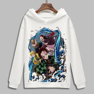 China Anti-wrinkle Kimetsu no Yaiba Japan anime figure printed comfortable clothes men's hoodies and sweatshirts for sale