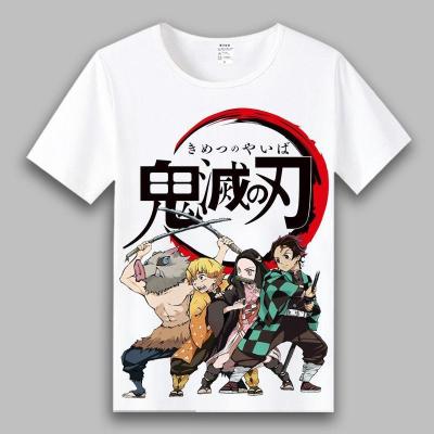 China Anti-wrinkle Kimetsu styles 23 no Yaiba white summer factory anime wholesale T-shirt for sale