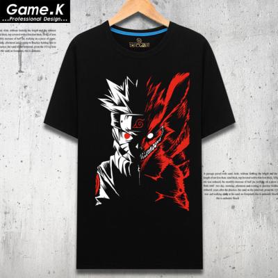 China Black white sasuke kakashi ninja uzumaki shirt uzumaki anime men women clothes top 100% t-shirt for sale