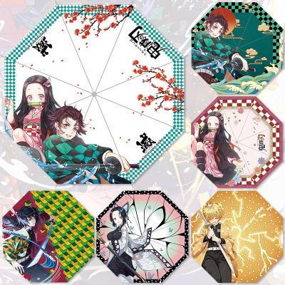 China Outdoor Art Decor Umbrella Demon Slayer Umbrella Japan Anime Kimetsu No Yaiba Stick Windproof Waterproof Umbrellas for sale