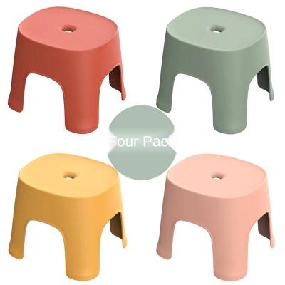 China European Thick Non-slip Cartoon Foot-stepping Stools Bench Plastic Children's Kids Pedal 4pcs/pack for sale